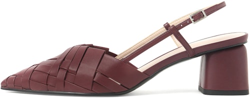 (Women) CHARLES & KEITH Woven Slingback 'Burgundy' CK1-60920269_BROWN (Women) CHARLES & KEITH Woven Slingback 'Burgundy' CK1-60920269_BROWN