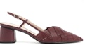 Order (W) CHARLES & KEITH Woven Slingback 'Burgundy' Merah Gelap CK1-60920269_BROWN