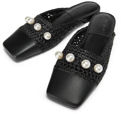 (Women) CHARLES & KEITH Woven Square Toe Slide 'Pearl Black' SL1-70900032-A_BLACK Shop (Women) CHARLES & KEITH Woven Square Toe Slide 'Pearl Black' SL1-70900032-A_BLACK