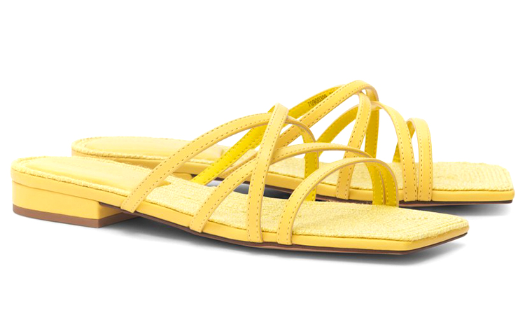 Lookbook (W) 查尔斯&凯斯编织带平底拖鞋“黄色” CK1-70900309_YELLOW