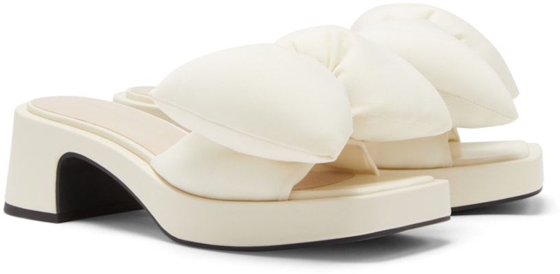 CHARLES & KEITH 織物小CK蝴蝶結裝飾粗跟方頭拖鞋 5.6cm 女款 Order CHARLES & KEITH 織物小CK蝴蝶結裝飾粗跟方頭拖鞋 5.6cm 女款