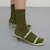 (Women) CHARLES & KEITH Block Heel Open-Toe Sandals 'Grey Green' CK1-60361418_SAGE-GREEN