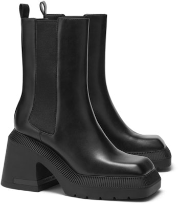 (Women) CHARLES & KEITH Block Heel Square Toe Boots 'Slim Chelsea' CK1-90580168 Lookbook (Women) CHARLES & KEITH Block Heel Square Toe Boots 'Slim Chelsea' CK1-90580168