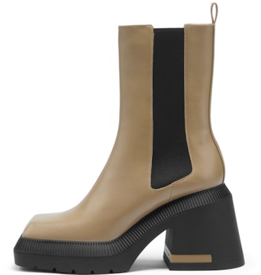 (Women) CHARLES & KEITH Block Heel Square Toe Boots 'Slim Chelsea' CK1-90580168 Purchase (Women) CHARLES & KEITH Block Heel Square Toe Boots 'Slim Chelsea' CK1-90580168