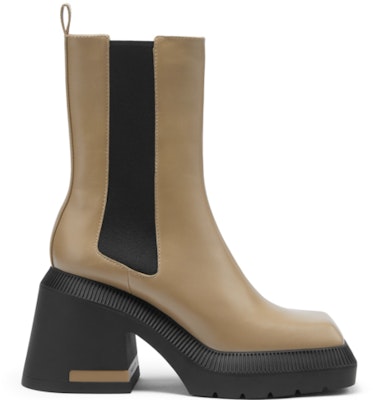 (Women) CHARLES & KEITH Block Heel Square Toe Boots 'Slim Chelsea' CK1-90580168 Details for (Women) CHARLES & KEITH Block Heel Square Toe Boots 'Slim Chelsea' CK1-90580168