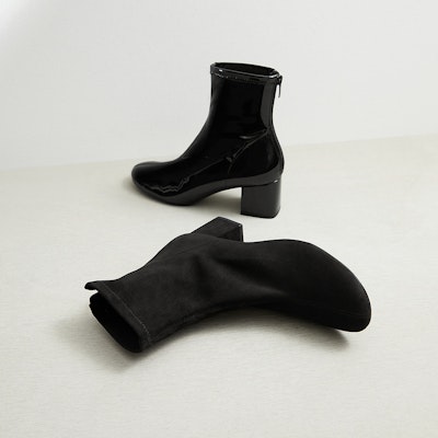 (Women) CHARLES & KEITH Charles & Keith Block Heel Zip Ankle Boots 'Black' CK1-91680120-1_BLACK Sizing (Women) CHARLES & KEITH Charles & Keith Block Heel Zip Ankle Boots 'Black' CK1-91680120-1_BLACK