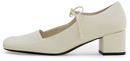 (Women) CHARLES & KEITH Bow Tie Patchwork Square Toe Low Heels 'Pink White' CK1-60361366_CHALK (Women) CHARLES & KEITH Bow Tie Patchwork Square Toe Low Heels 'Pink White' CK1-60361366_CHALK