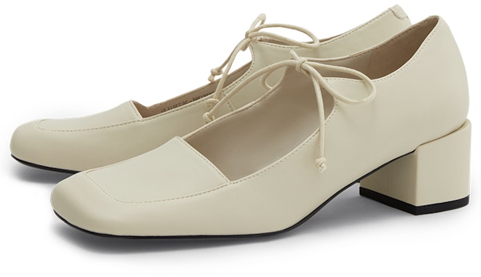 (Women) CHARLES & KEITH Bow Tie Patchwork Square Toe Low Heels 'Pink White' CK1-60361366_CHALK Order (Women) CHARLES & KEITH Bow Tie Patchwork Square Toe Low Heels 'Pink White' CK1-60361366_CHALK