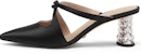 (W) CHARLES & KEITH Tumit Tinggi Runcing  'Woven' dengan Tali Ikat Reben SL1-60280430