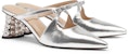 (W) CHARLES & KEITH Tumit Tinggi Runcing  'Woven' dengan Tali Ikat Reben SL1-60280430