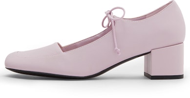 (Women) CHARLES & KEITH Bow Tie Square Toe Mid-Low Heel 'Light Purple' CK1-60361366_LILAC (Women) CHARLES & KEITH Bow Tie Square Toe Mid-Low Heel 'Light Purple' CK1-60361366_LILAC