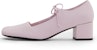 (W) CHARLES & KEITH Tumit Rendah Hujung Kotak Ikatan Reben 'Ungu Muda' CK1-60361366_LILAC