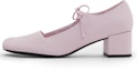 Buy (W) CHARLES & KEITH Tumit Rendah Hujung Kotak Ikatan Reben 'Ungu Muda' CK1-60361366_LILAC