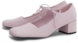 Order (W) CHARLES & KEITH Tumit Rendah Hujung Kotak Ikatan Reben 'Ungu Muda' CK1-60361366_LILAC