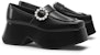 (W) CHARLES & KEITH Loafers Platform Tali Buckle 'Hitam' SL1-81790002