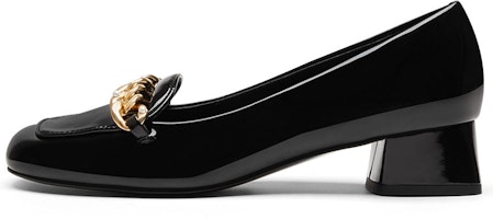 (Women) CHARLES & KEITH Charles & Keith Chain Detail Square Toe Low Heel 'Classic Black' CK1-60361424 (Women) CHARLES & KEITH Charles & Keith Chain Detail Square Toe Low Heel 'Classic Black' CK1-60361424
