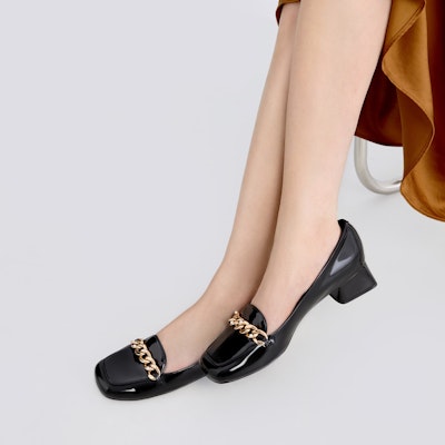 (Women) CHARLES & KEITH Charles & Keith Chain Detail Square Toe Low Heel 'Classic Black' CK1-60361424 Shop (Women) CHARLES & KEITH Charles & Keith Chain Detail Square Toe Low Heel 'Classic Black' CK1-60361424