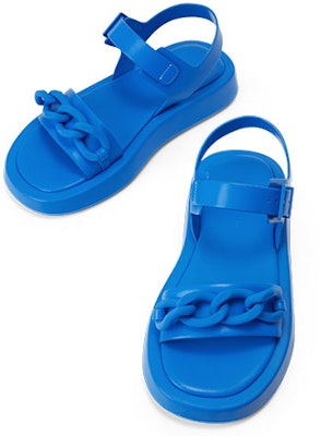 (W) CHARLES & KEITH Sandal Platform Rantai Chunky 'Biru' CK1-70920103_BLUE Lookbook (W) CHARLES & KEITH Sandal Platform Rantai Chunky 'Biru' CK1-70920103_BLUE