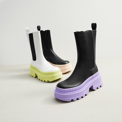 (W) CHARLES & KEITH 청키 힐 부츠 (라임 그린) CK1-90580137-1_LIME Sizing (W) CHARLES & KEITH 청키 힐 부츠 (라임 그린) CK1-90580137-1_LIME
