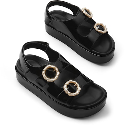 (W) CHARLES & KEITH Chunky Platform 'Dihias Mutiara Bertenun' CK1-71720056 1
