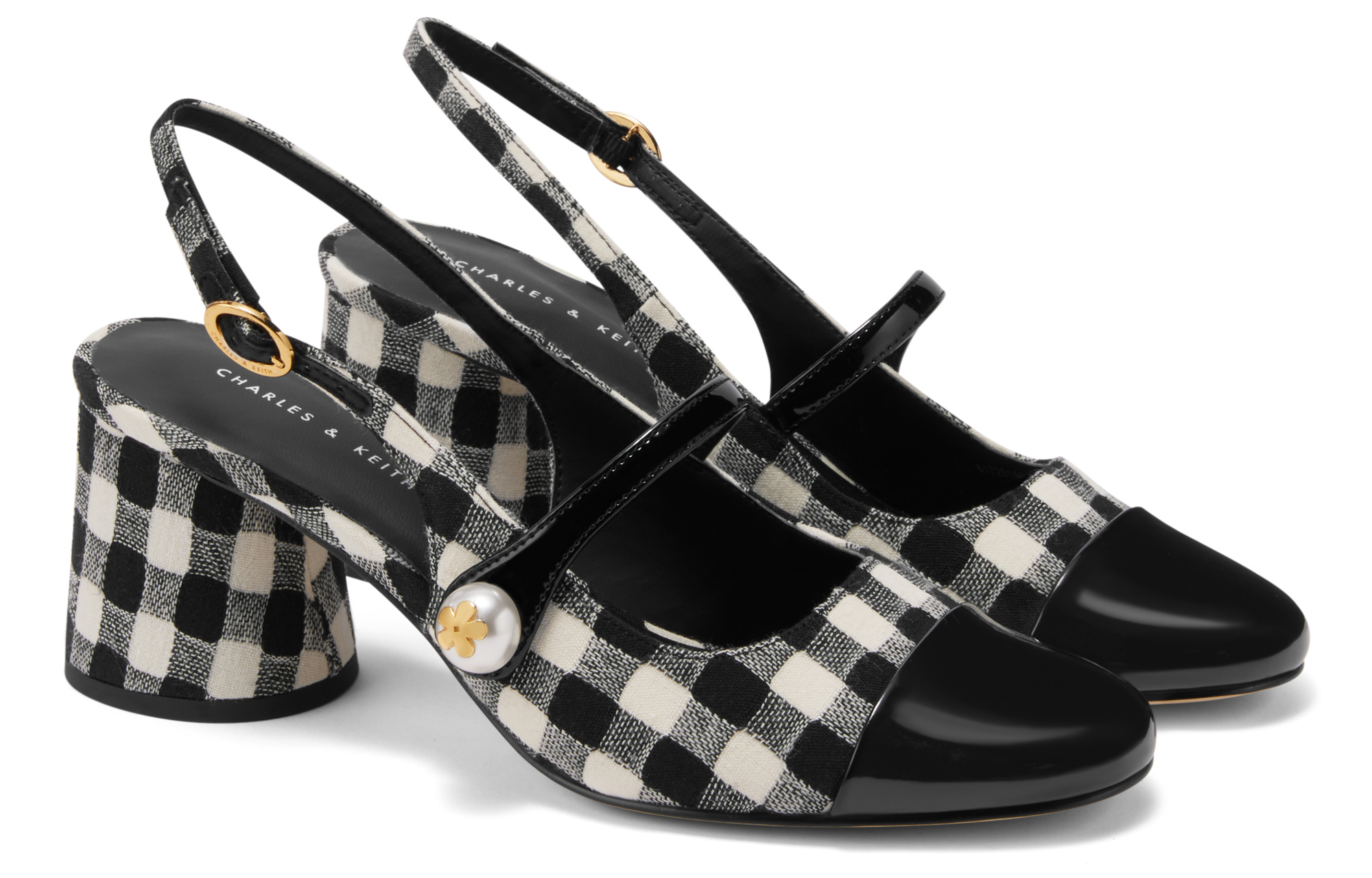 Order (W) CHARLES & KEITH Tacón Bloque con Correa al Tobillo 'Tan' Colorblock CK1-61720149