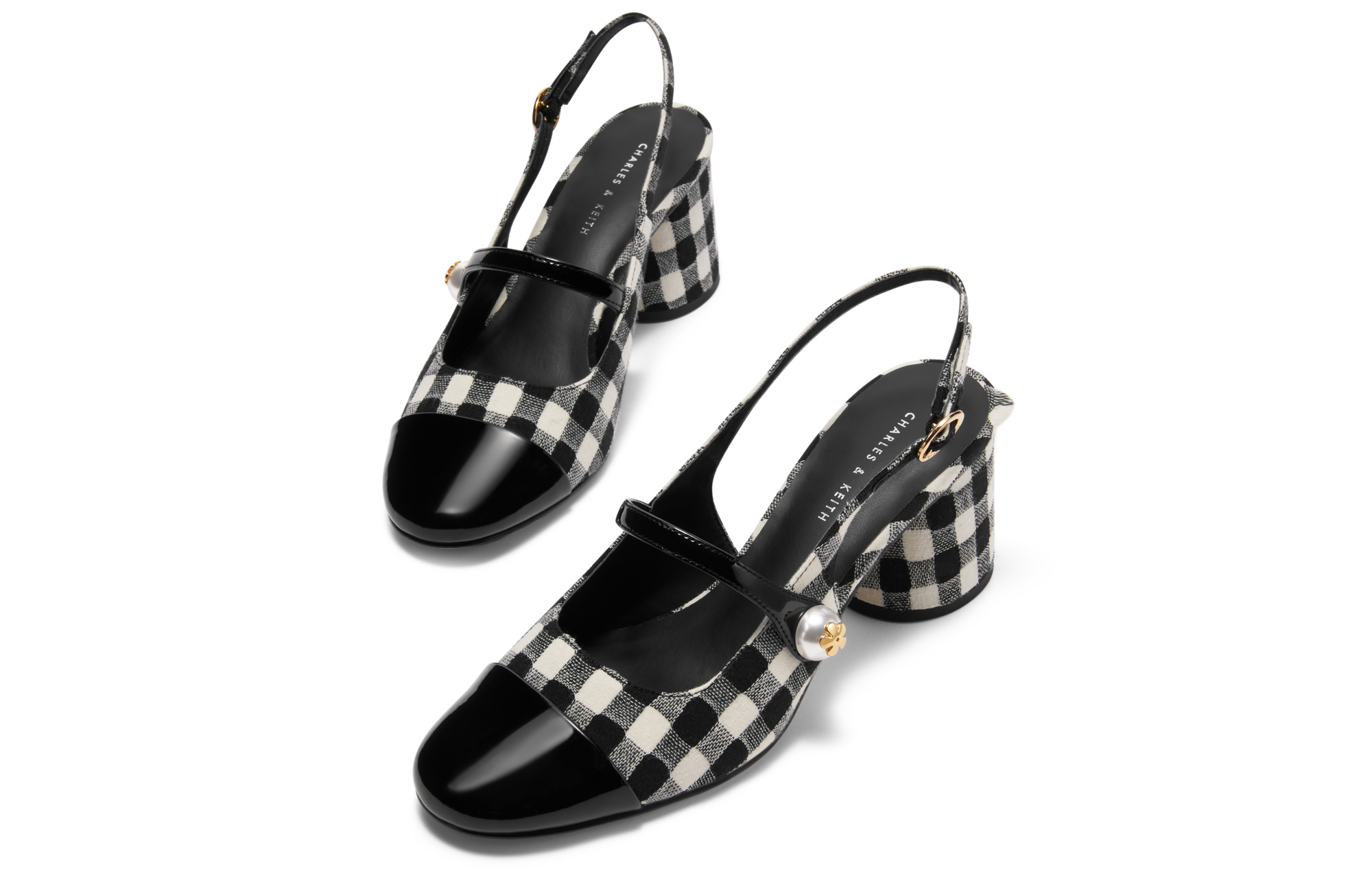 Lookbook (W) CHARLES & KEITH Tacón Bloque con Correa al Tobillo 'Tan' Colorblock CK1-61720149