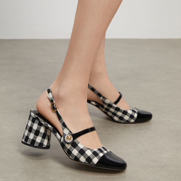 Shop (W) CHARLES & KEITH Tacón Bloque con Correa al Tobillo 'Tan' Colorblock CK1-61720149