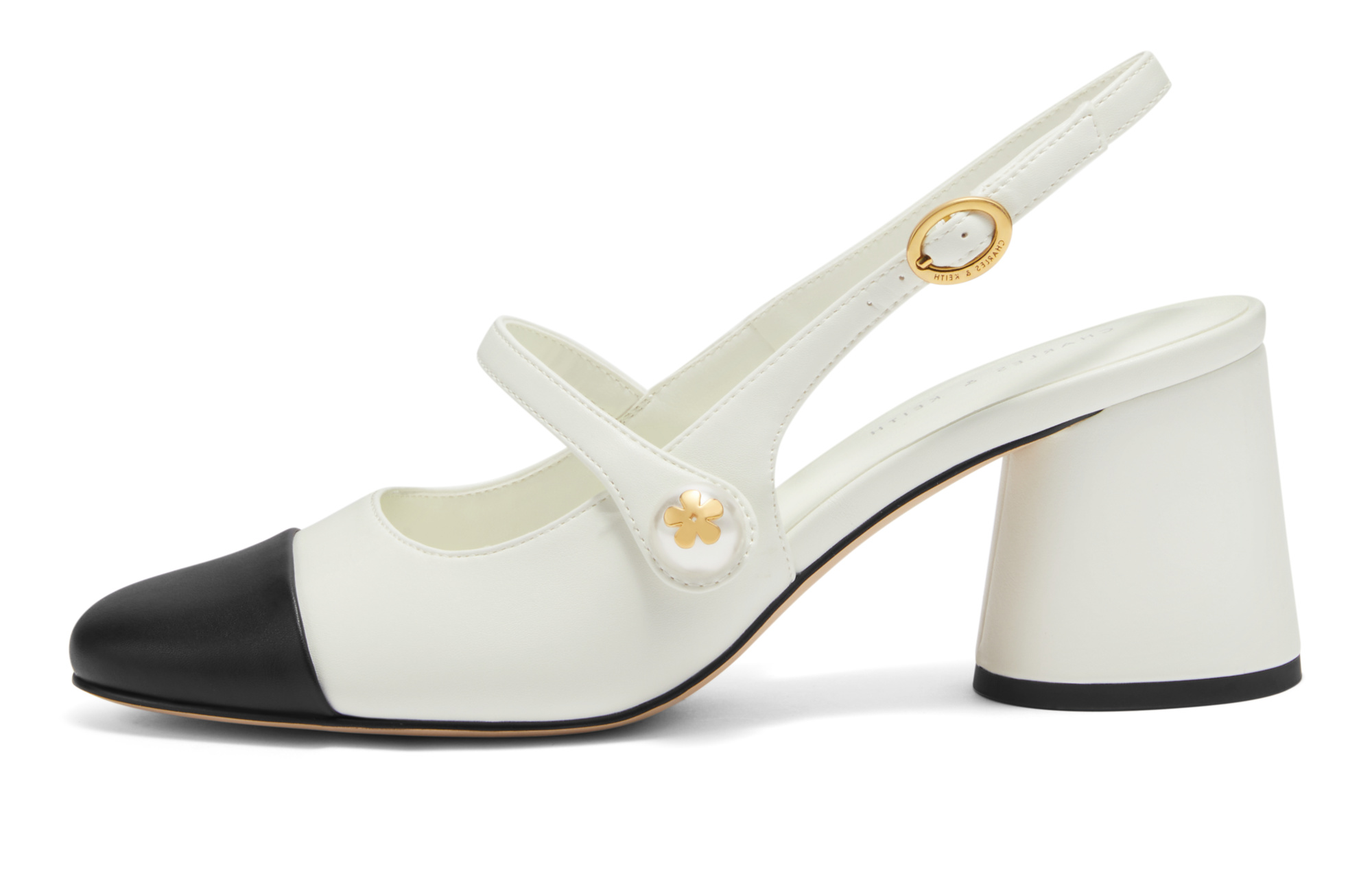 Purchase (W) CHARLES & KEITH Tacón Bloque con Correa al Tobillo 'Tan' Colorblock CK1-61720149