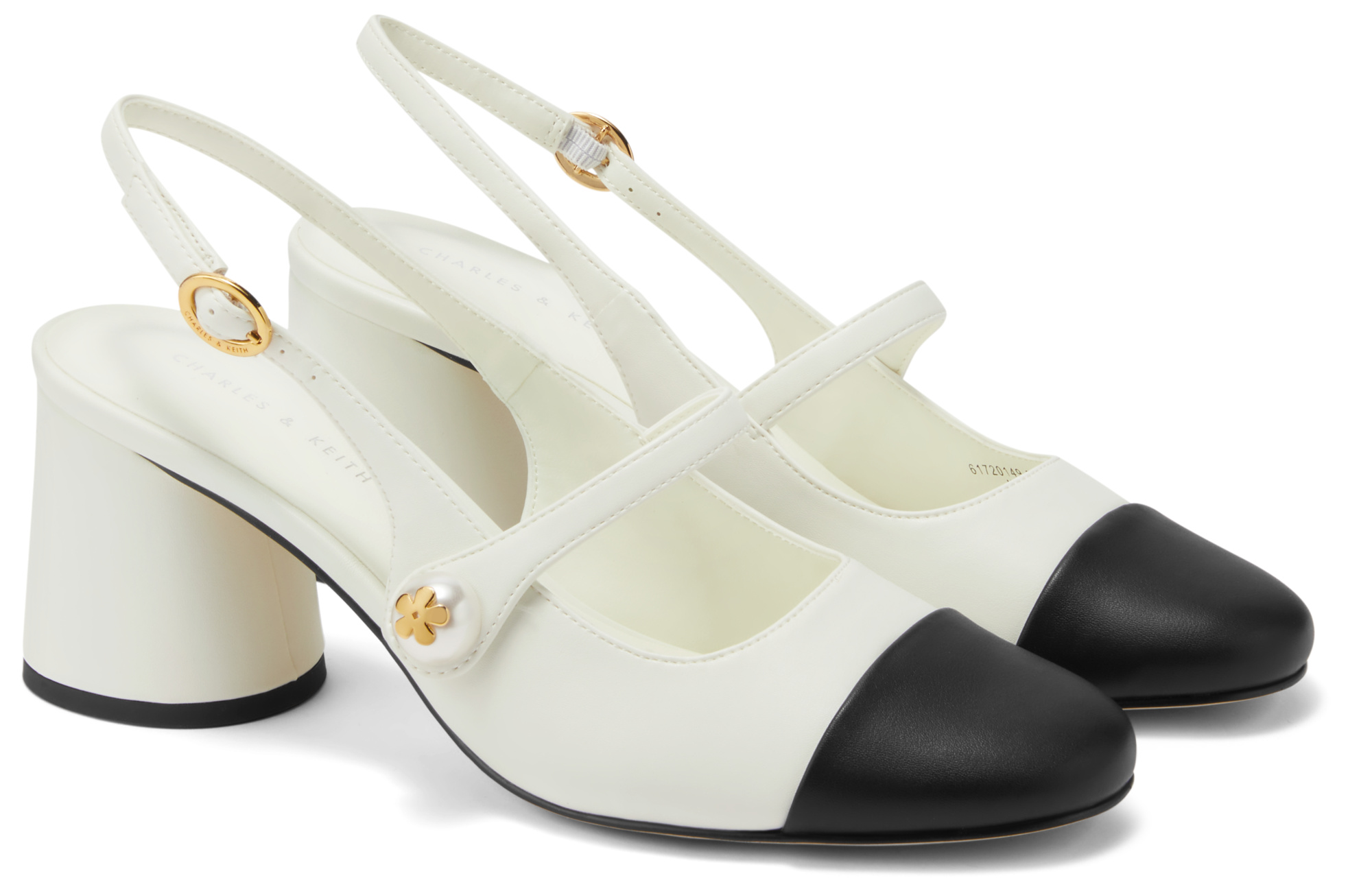 Details for (W) CHARLES & KEITH Tacón Bloque con Correa al Tobillo 'Tan' Colorblock CK1-61720149