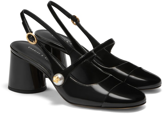 (W) CHARLES & KEITH Tacón Bloque con Correa al Tobillo 'Tan' Colorblock CK1-61720149 2