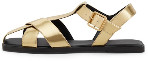 (Women) CHARLES & KEITH Cross Strap Sandal 'Metallic Gold' CK1-70380940_GOLD (Women) CHARLES & KEITH Cross Strap Sandal 'Metallic Gold' CK1-70380940_GOLD