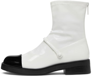 (W) (女性用)CHARLES & KEITH 彈性カラーブロック パテントレザーアンクルブーツ 'ファッションパッチワーク' CK1-90380144 CK1-90380144 Purchase (W) (女性用)CHARLES & KEITH 彈性カラーブロック パテントレザーアンクルブーツ 'ファッションパッチワーク' CK1-90380144 CK1-90380144