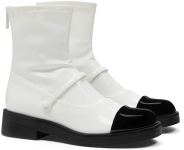 (W) (女性用)CHARLES & KEITH 彈性カラーブロック パテントレザーアンクルブーツ 'ファッションパッチワーク' CK1-90380144 CK1-90380144 Details for (W) (女性用)CHARLES & KEITH 彈性カラーブロック パテントレザーアンクルブーツ 'ファッションパッチワーク' CK1-90380144 CK1-90380144