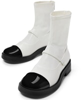 CHARLES&KEITH PU 時尚拼色彈力漆皮瘦瘦短靴 3.6公分 女款 Sizing CHARLES&KEITH PU 時尚拼色彈力漆皮瘦瘦短靴 3.6公分 女款