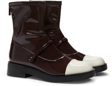 (W) (女性用)CHARLES & KEITH 彈性カラーブロック パテントレザーアンクルブーツ 'ファッションパッチワーク' CK1-90380144 CK1-90380144 2