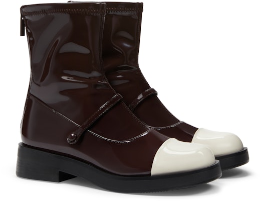 (W) Bota de Tobillo de Cuero Charol Colorblock CHARLES & KEITH 'Fashion Patchwork' CK1-90380144 2