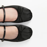 (W) CHARLES & KEITH Kasut Ballet Mary Jane Fabric Bow Tie 'Kasual' CK1-71720057 3