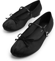 (W) CHARLES & KEITH Kasut Ballet Mary Jane Fabric Bow Tie 'Kasual' CK1-71720057 2