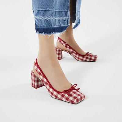 (W) CHARLES & KEITH Hak Tinggi Motif Kotak 'Retro Plaid' CK1-61720138 4