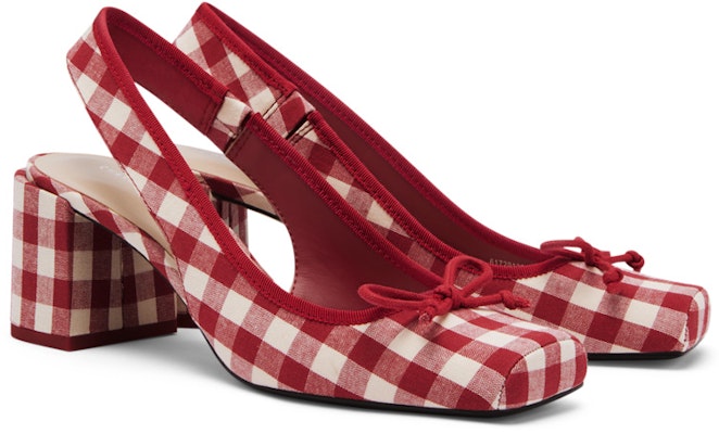 (W) CHARLES & KEITH Hak Tinggi Motif Kotak 'Retro Plaid' CK1-61720138 2