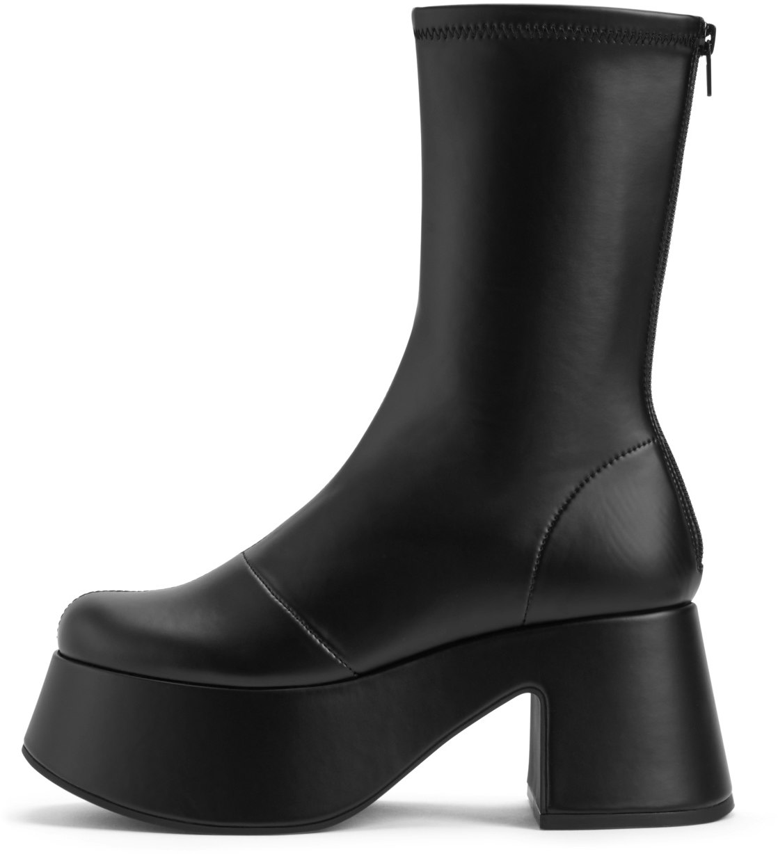 women-charles-and-keith-charles-and-keith-fabric-fashion-chunky-elastic-slim-boot-short-boot-ck-1-90580180