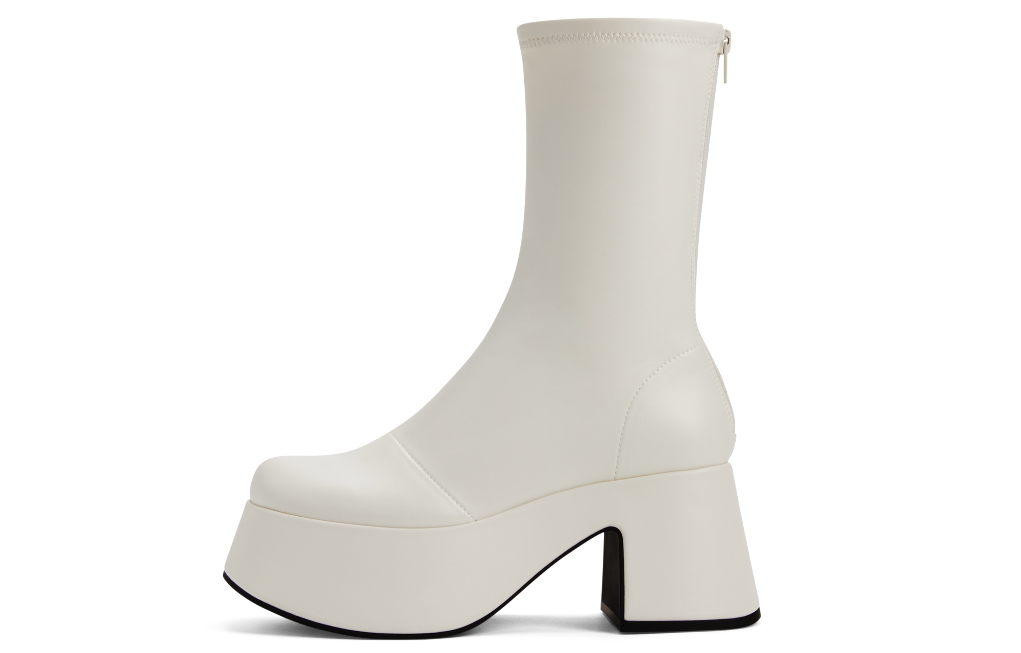 Shop 查爾斯＆凱斯 織物 時尚厚底彈力瘦瘦靴 短靴 女款