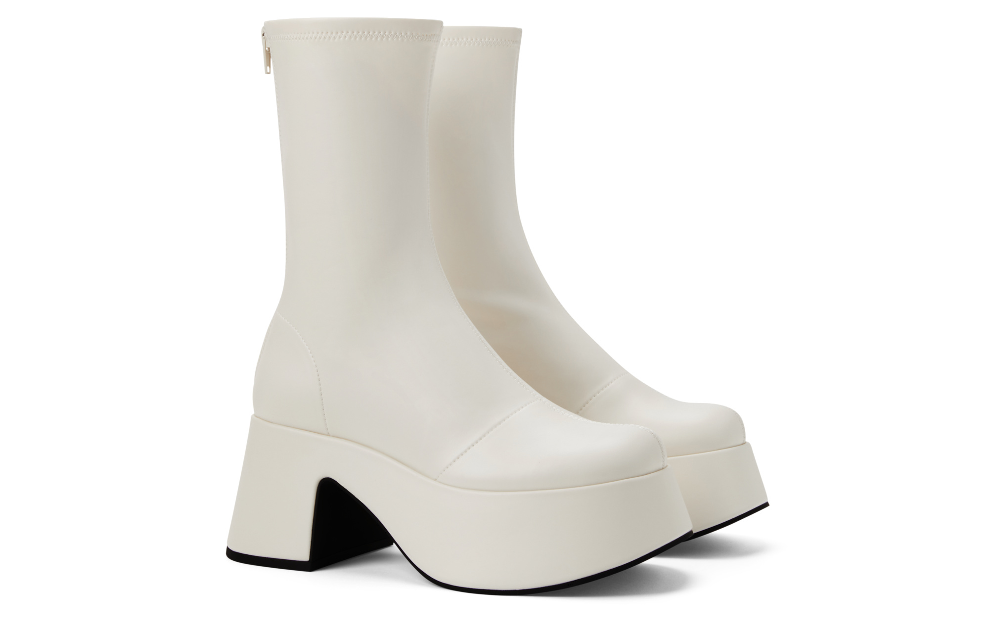 Purchase 查爾斯＆凱斯 織物 時尚厚底彈力瘦瘦靴 短靴 女款