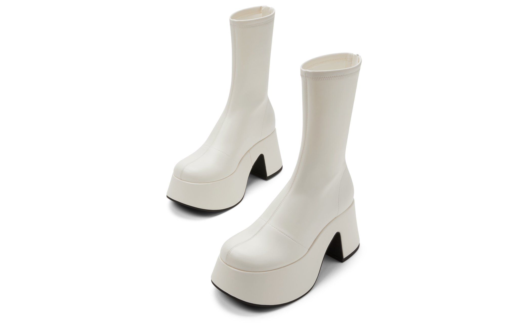 Details for 查爾斯＆凱斯 織物 時尚厚底彈力瘦瘦靴 短靴 女款