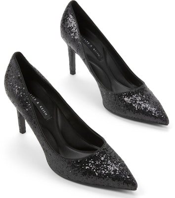 (W) CHARLES & KEITH Tumit Tinggi Kain Hujung Runcing 'Sequin Party' CK1-60280245-4 Sizing (W) CHARLES & KEITH Tumit Tinggi Kain Hujung Runcing 'Sequin Party' CK1-60280245-4