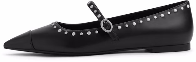(Women) CHARLES & KEITH Charles & Keith Fabric Studded Pointed-Toe 'Mary Jane Flats' CK1-70900486 (Women) CHARLES & KEITH Charles & Keith Fabric Studded Pointed-Toe 'Mary Jane Flats' CK1-70900486