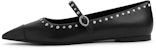 (W) CHARLES & KEITH Mary Jane Flat Runcing Berstud Fabrik CK1-70900486