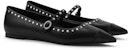 (W) CHARLES & KEITH Mary Jane Flat Runcing Berstud Fabrik CK1-70900486