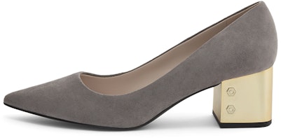 (Women) CHARLES & KEITH Fabric Velvet Pointed Toe High Heels 'Grey' CK1-60920284_GREY (Women) CHARLES & KEITH Fabric Velvet Pointed Toe High Heels 'Grey' CK1-60920284_GREY
