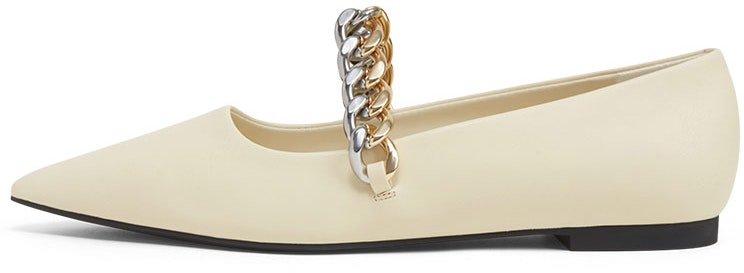 women-charles-and-keith-charles-and-keith-flat-pointed-toe-pink-white-chain-ck-1-70900378-chalk